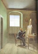Georg Friedrich Kersting Friedrich Painting in his Studio (mk10) oil painting picture wholesale